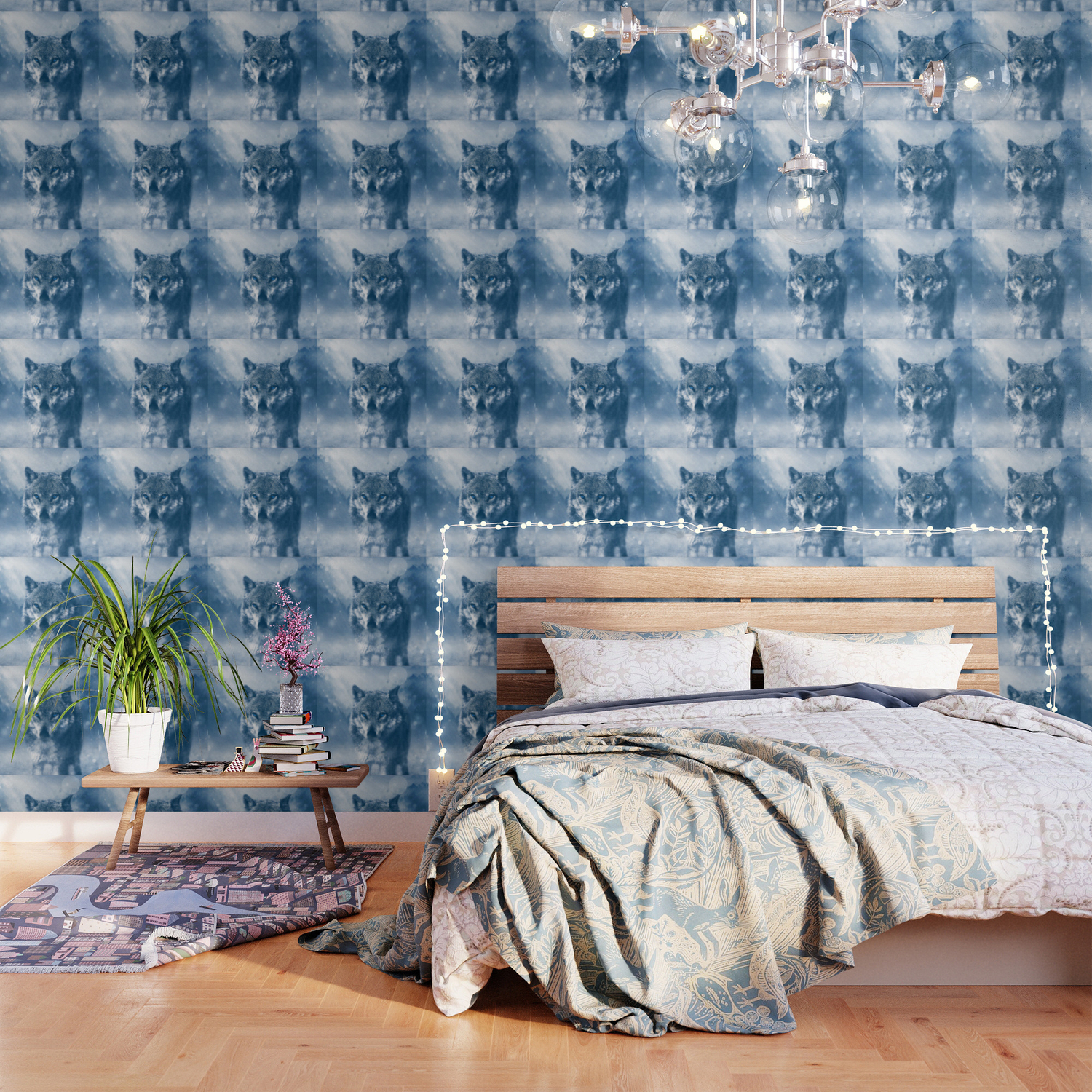 Winter Snow Wolf Animal Mystical Wallpaper By Shirtsandgifts Society6
