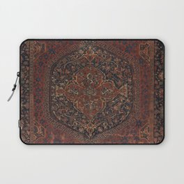 Boho Chic Dark I // 17th Century Colorful Medallion Red Blue Green Brown Ornate Accent Rug Pattern Laptop Sleeve