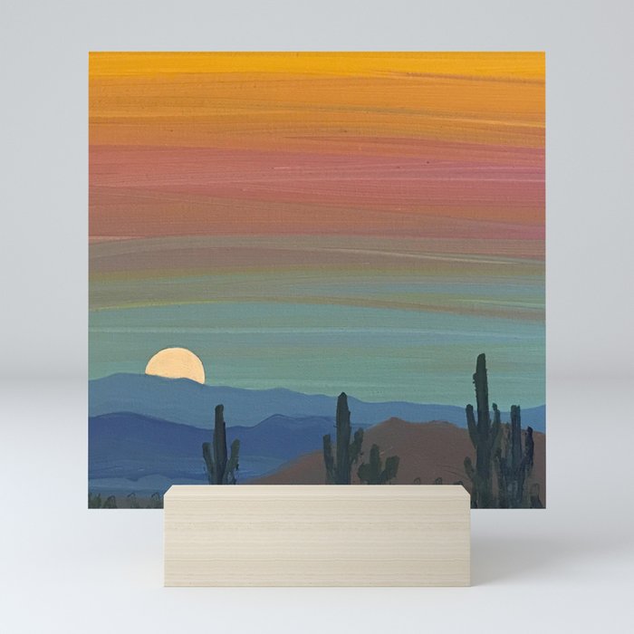 Arizona Moonrise Mini Art Print