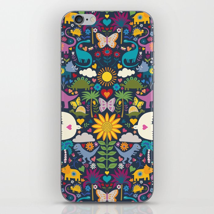 Peace, Love and Dinosaurs iPhone Skin