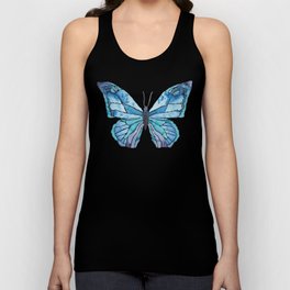 Blue Butterfly Tank Top