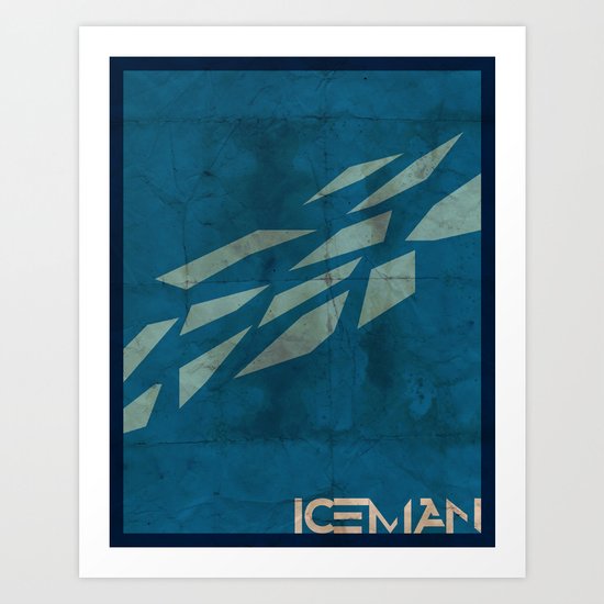 Minimalist Iceman Art Print
