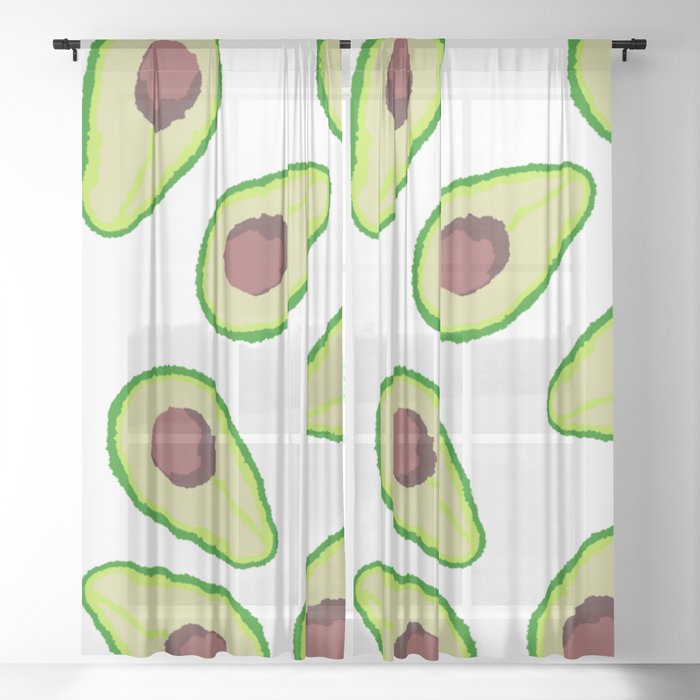 Avocados Sheer Curtain