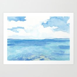 blue waters Art Print