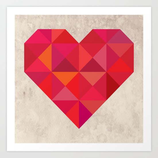 Heart geometry Art Print