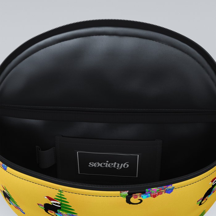 Christmas Le Chat Noir With Santa Hat Fanny Pack By Gx9designs - 