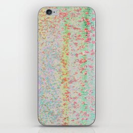 pink green lavender floral illusion perceived fabric look iPhone Skin