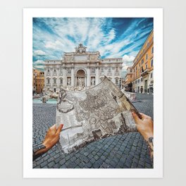 Lost in Rome Art Print