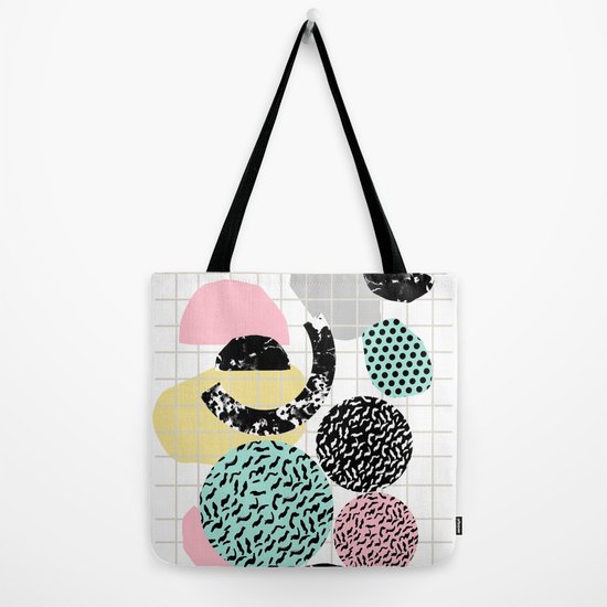 Amped Retro Memphis Throwback 80s Style Grid Dots Painting Cut