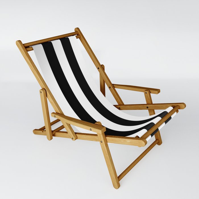 Classic Black And White Football Soccer Referee Stripes Sling Chair By Podartist Society6