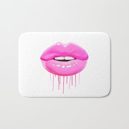 Pink lips Badematte