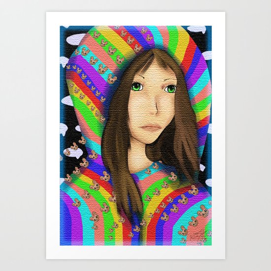 Anime Pop Rainbows Art Print