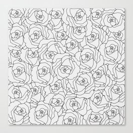 Black & White Roses Canvas Print
