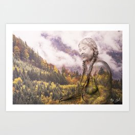 Pine Eagle Mama Art Print