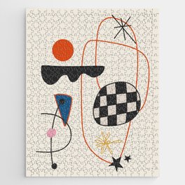 Abstract Eclectic Colorful Joan Mirò Inspired 2 Jigsaw Puzzle