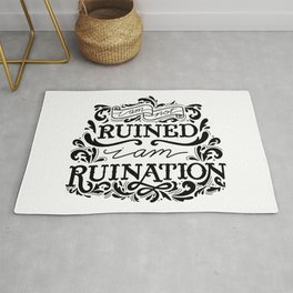 Grishaverse Quote Ruination BW Rug
