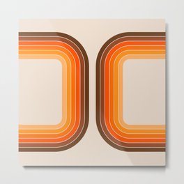 Tan Tunnel Metal Print | 70Smod, Orangeandbrown, 70Sart, Graphicdesign, 70Srainbow, Rainbowstripes, Orangestripes, 70Svibe, 70Sstripes, Midcenturymodern 
