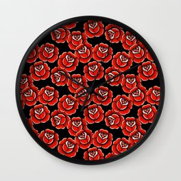 Roses Pattern Wall Clock