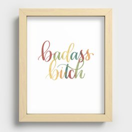 Badass bitch Recessed Framed Print