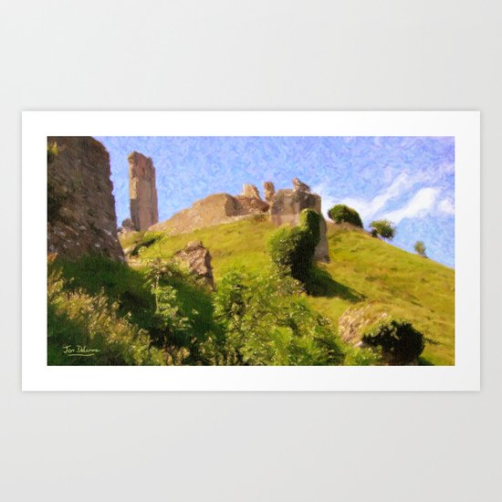 Corfe Castle Art Print