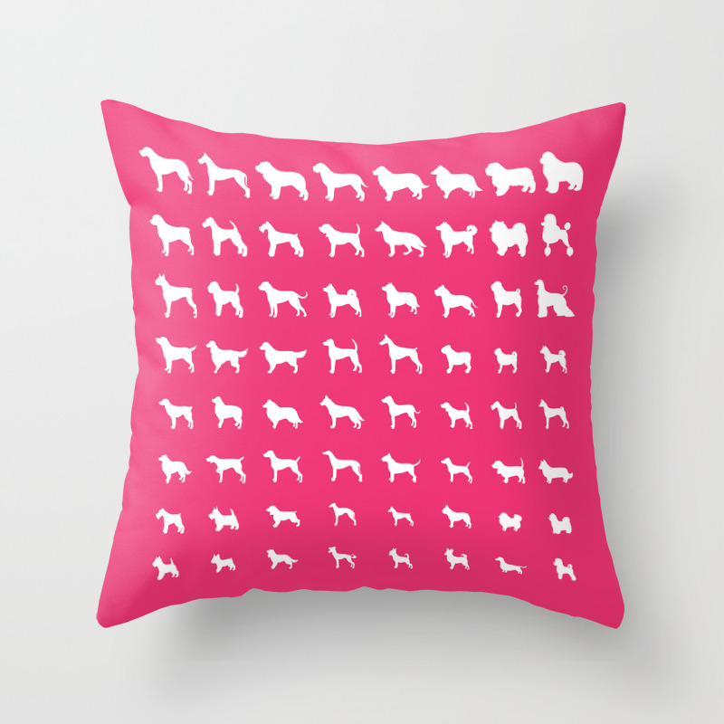 All Dogs Pink Throw Pillow By Erinreadesign Society6