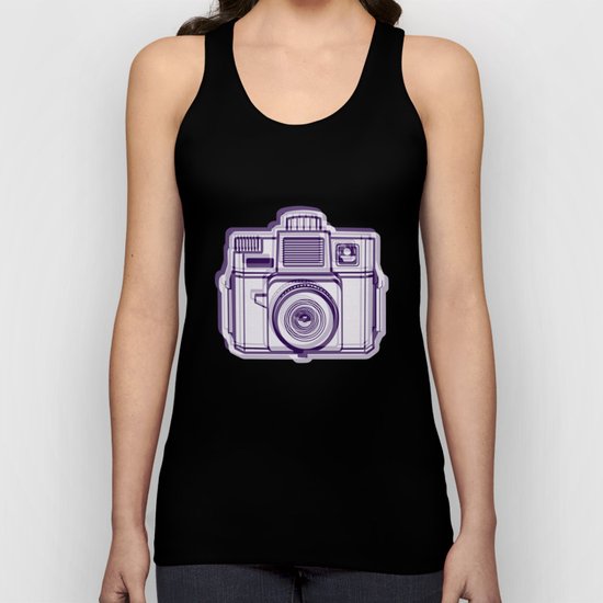 I Still Shoot Film Holga Logo - Reversed Deep Purple Unisex Tank Top
