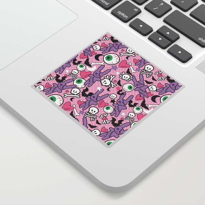 Pastel Goth Bunny Eyeball Sticker by GriffyPrints