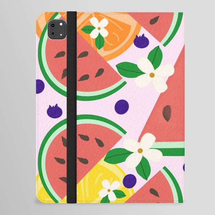 Summer Fruits on Purple iPad Folio Case