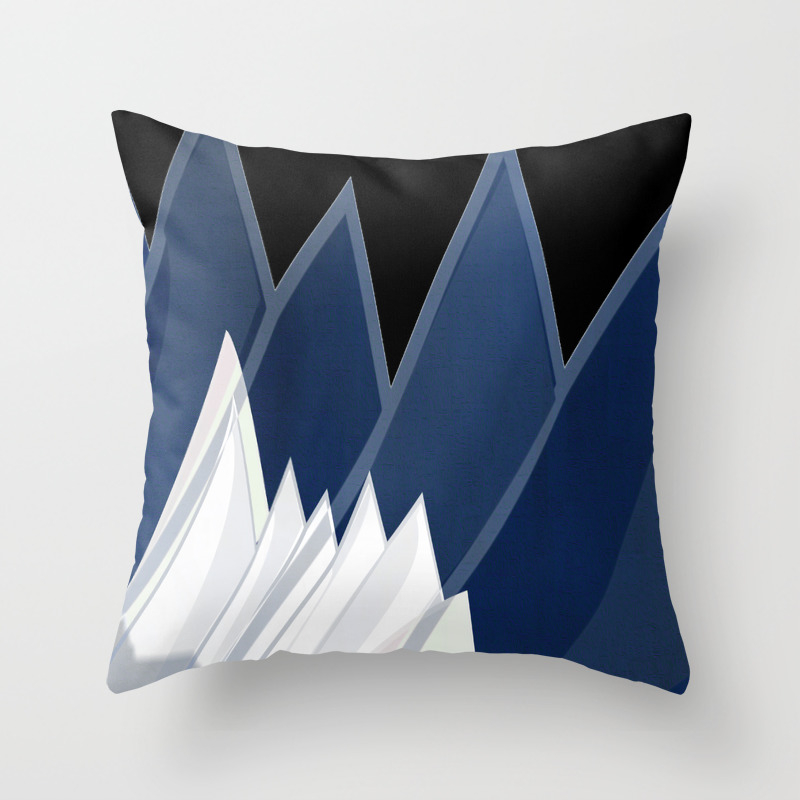 Optical Meditation Abstract Mountain Glacier Geometric Throw