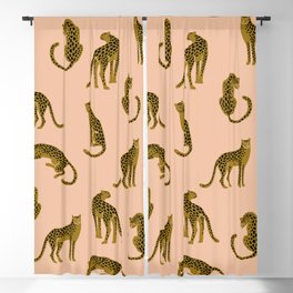 Leopard Print Decor Blackout Curtains, Grassland Wildlife Window Treatment  Set, 2 Panels Grommet Curtains for Living Room/Bedroom, Heat Insulation  Noise Reduction Drapes (56 Wx84 L)