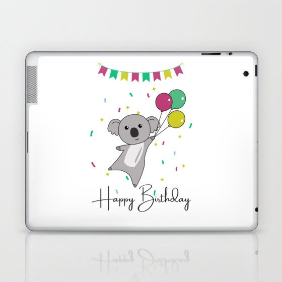 Koala Wishes Happy Birthday To You Koalas Laptop & iPad Skin