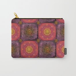 "Moroccan chess Strawberry & Purple Pattern" Carry-All Pouch