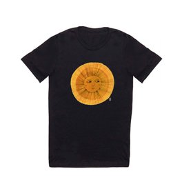 Sun Drawing Gold and Blue T Shirt