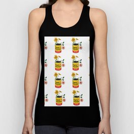 Coffee and Flowers for Breakfast Tank Top | Bustelo, Dahlia, Curated, Latte, Puertorico, Colored Pencil, Drawing, Cafe, Breakfast, Mexico 