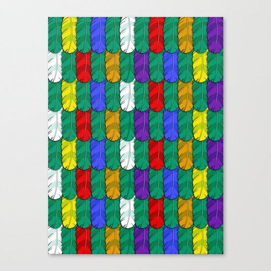 Feathers Pattern Canvas Print