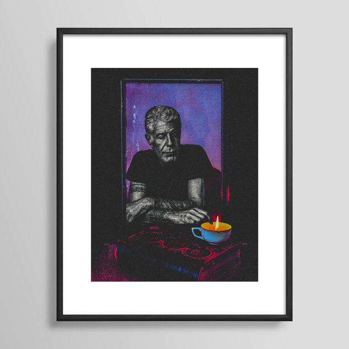 Anthony Bourdain Tribute Framed Art Print