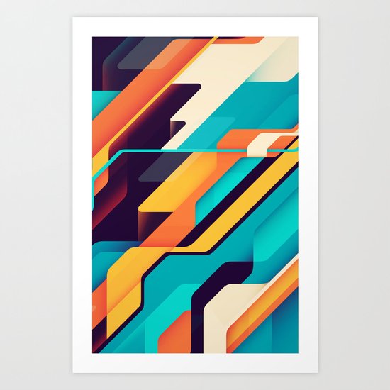 Geometric pattern Art Print
