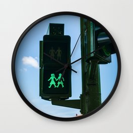 0000341 Traffic light shows support for LGBQT rights Madrid Spain 3444 Wall Clock
