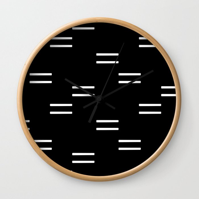 double dash on black Wall Clock