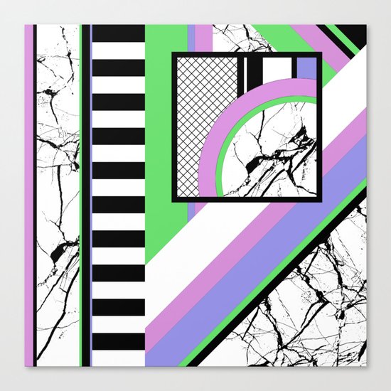 AMPS Deux - Abstract, Marble, Pastel, Stripes Canvas Print