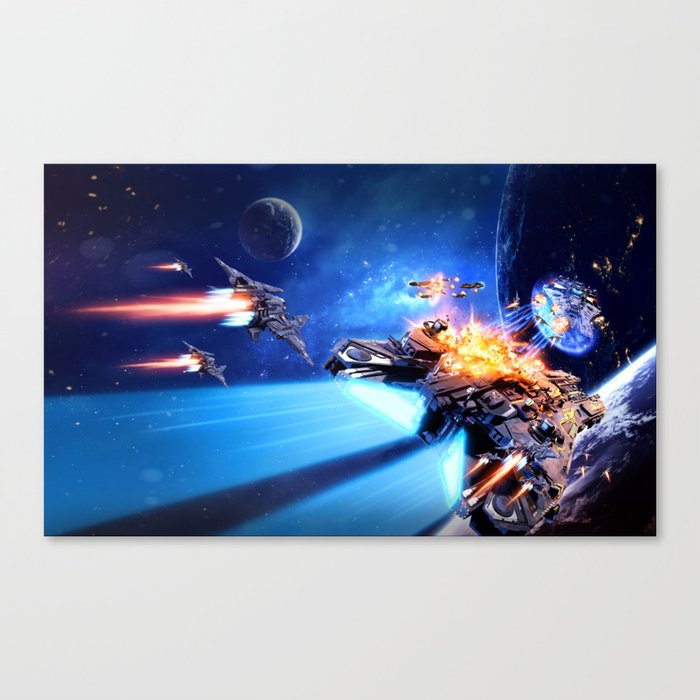 Universe in Flames: SHADOW WARS Canvas Print