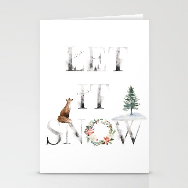 Let It Snow Stationery Cards