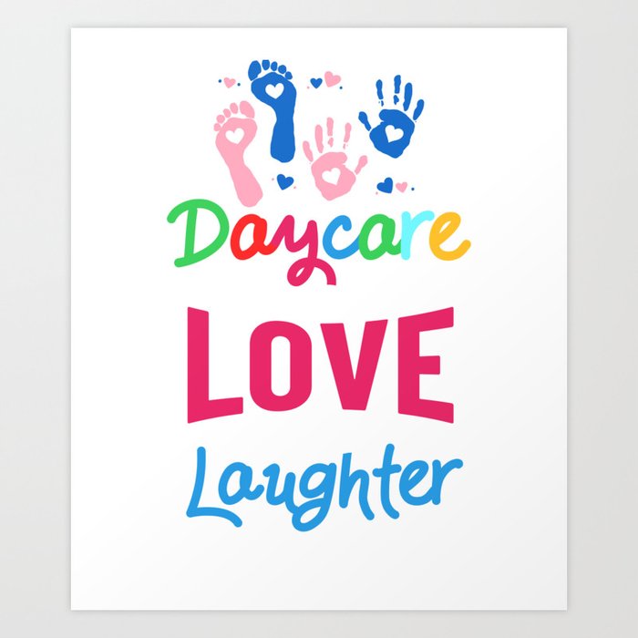 Daycare Provider Thank You Childcare Babysitter Art Print