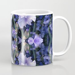 Vivid Mauve Irises: Botanical Beauty Mug
