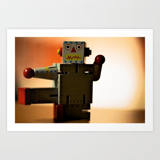 Kung Fu Robot Art Print