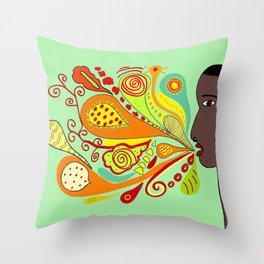 African Songs Throw Pillow