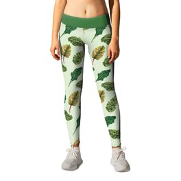 Go Green - Leafy Green Pattern Leggings