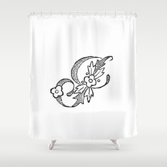 J Monogram Shower Curtain By Saravalor Society6