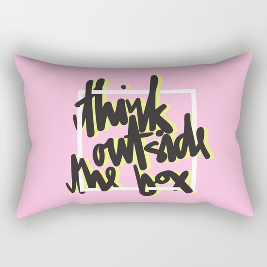 Think Outside The Box Rectangular Pillow