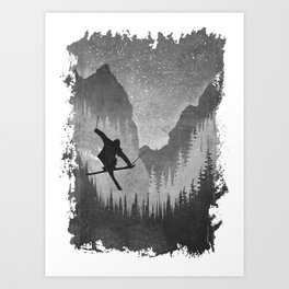 Mountains Ride Art Print